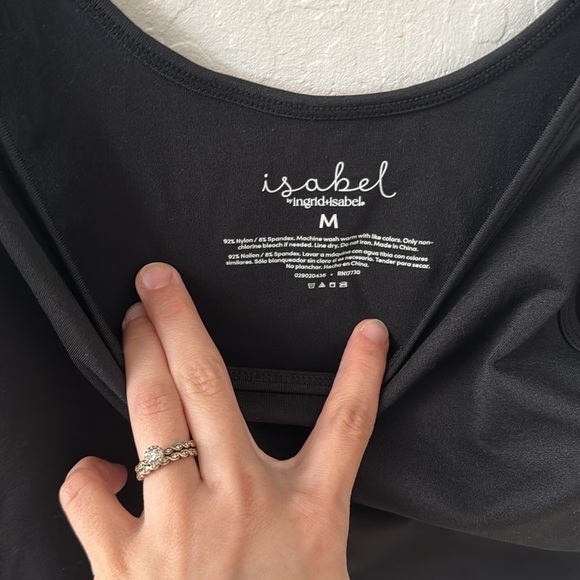 Isabel by Ingrid + Isabel Black Maternity Slip On Bodysuit Medium - Picture 4 of 6